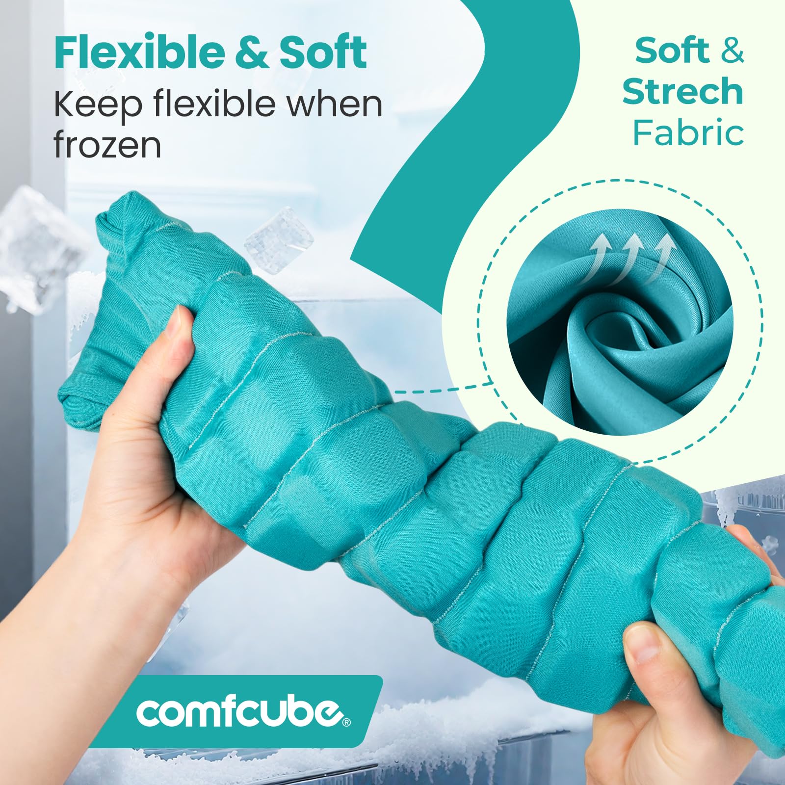 Comfcube: alivio potencial del dolor lumbar al usar hielo prolongado.