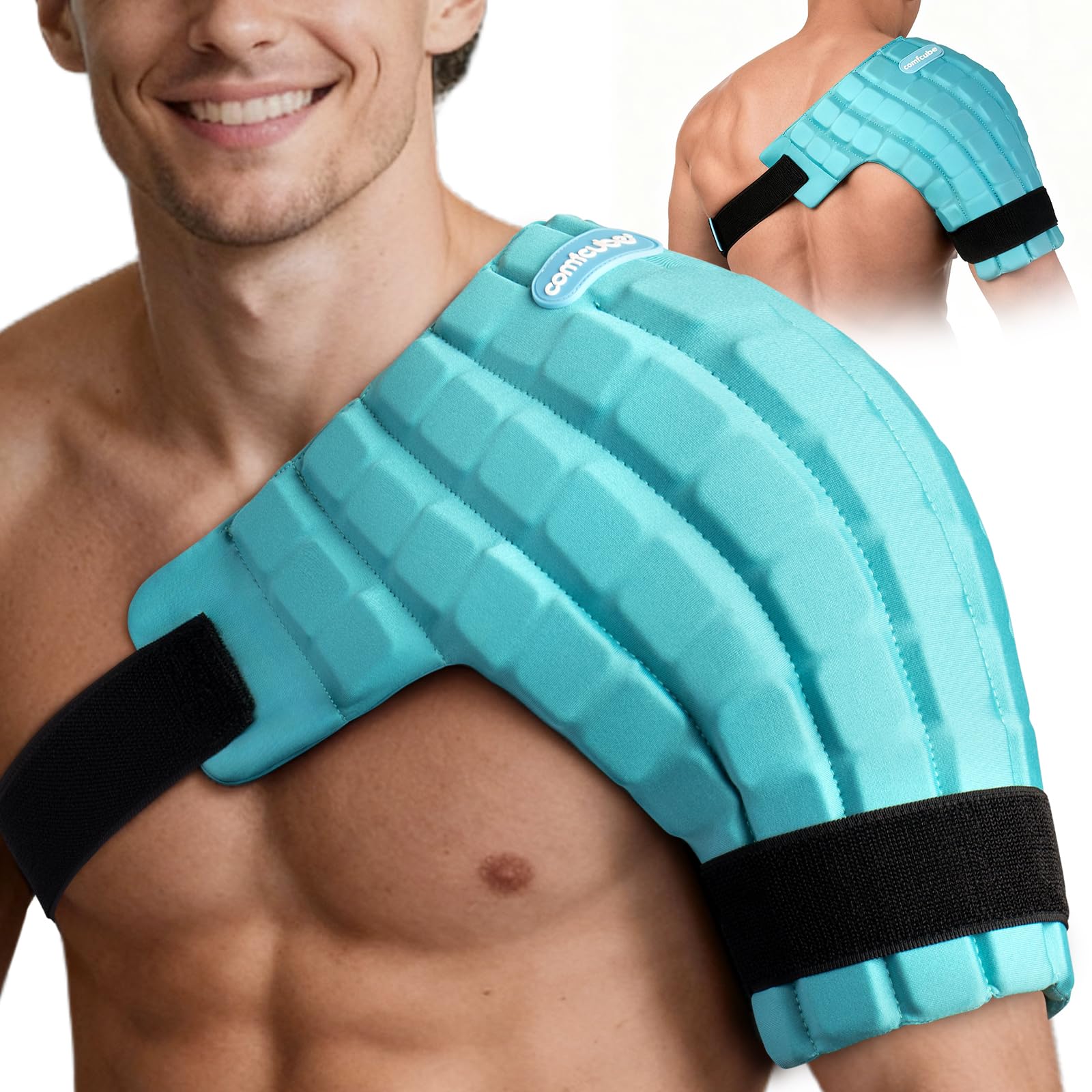 Comfcube compresa fría para hombro, enfriamiento prolongado hasta 2 horas para alivio moderado