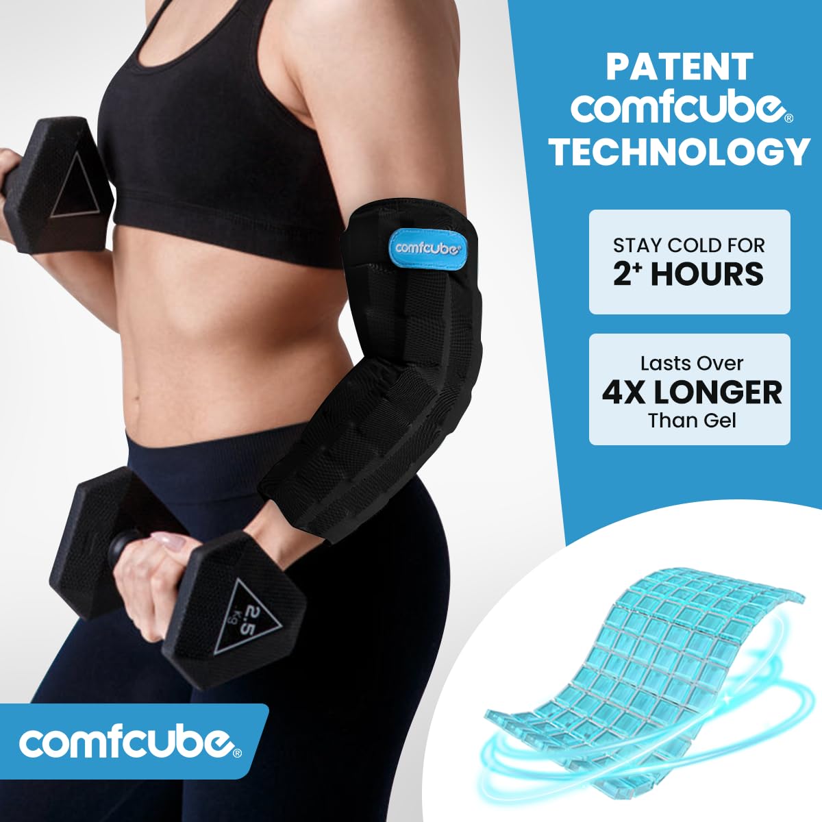 Comfcube tejido suave cubos-hielo: ajuste cómodo con enfriamiento uniforme
