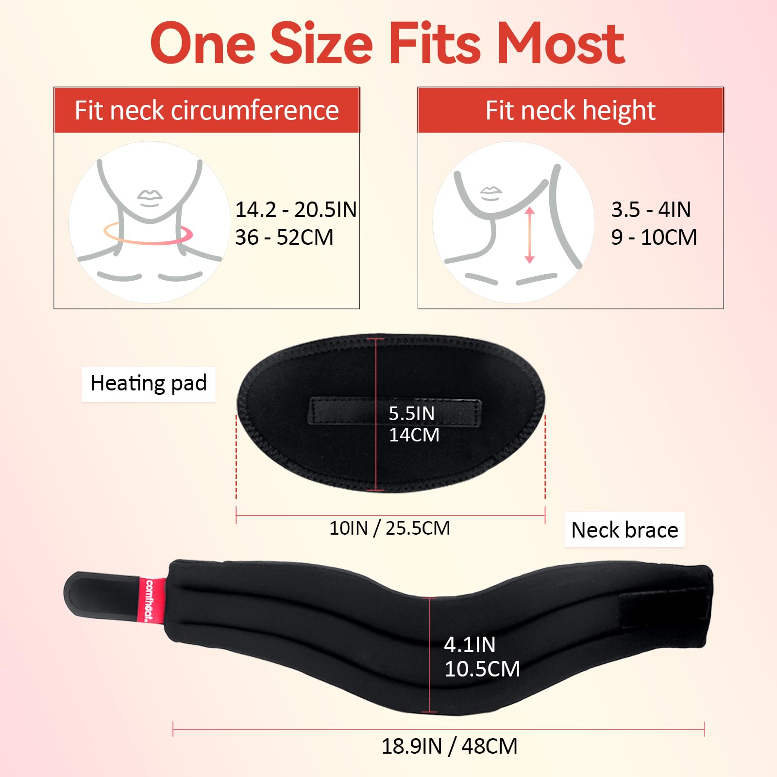 Comfheat ajuste ergonómico collar: comodidad y ajuste seguro