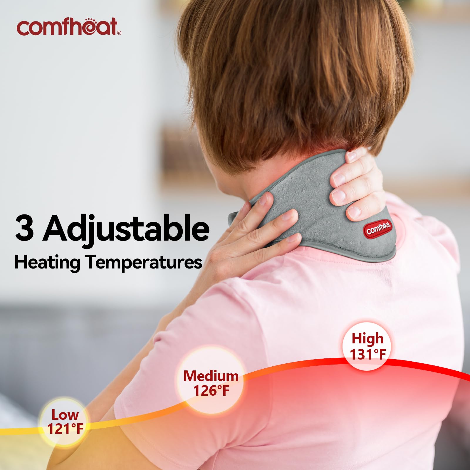 Comfheat ajuste Velcro, cuello cómodo y cobertura precisa