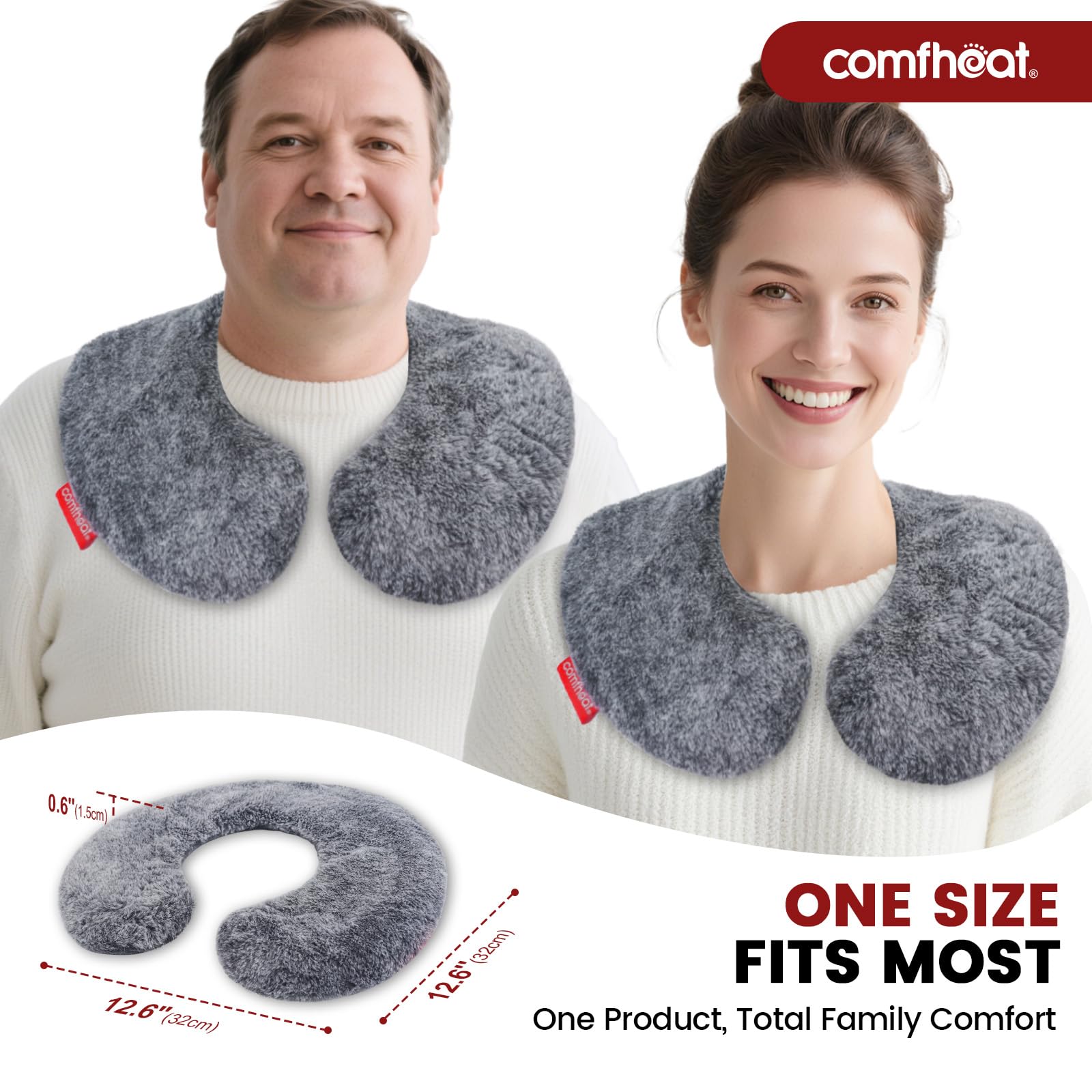 Comfheat almohada cuello seguridad materiales naturales: uso seguro y confiable.