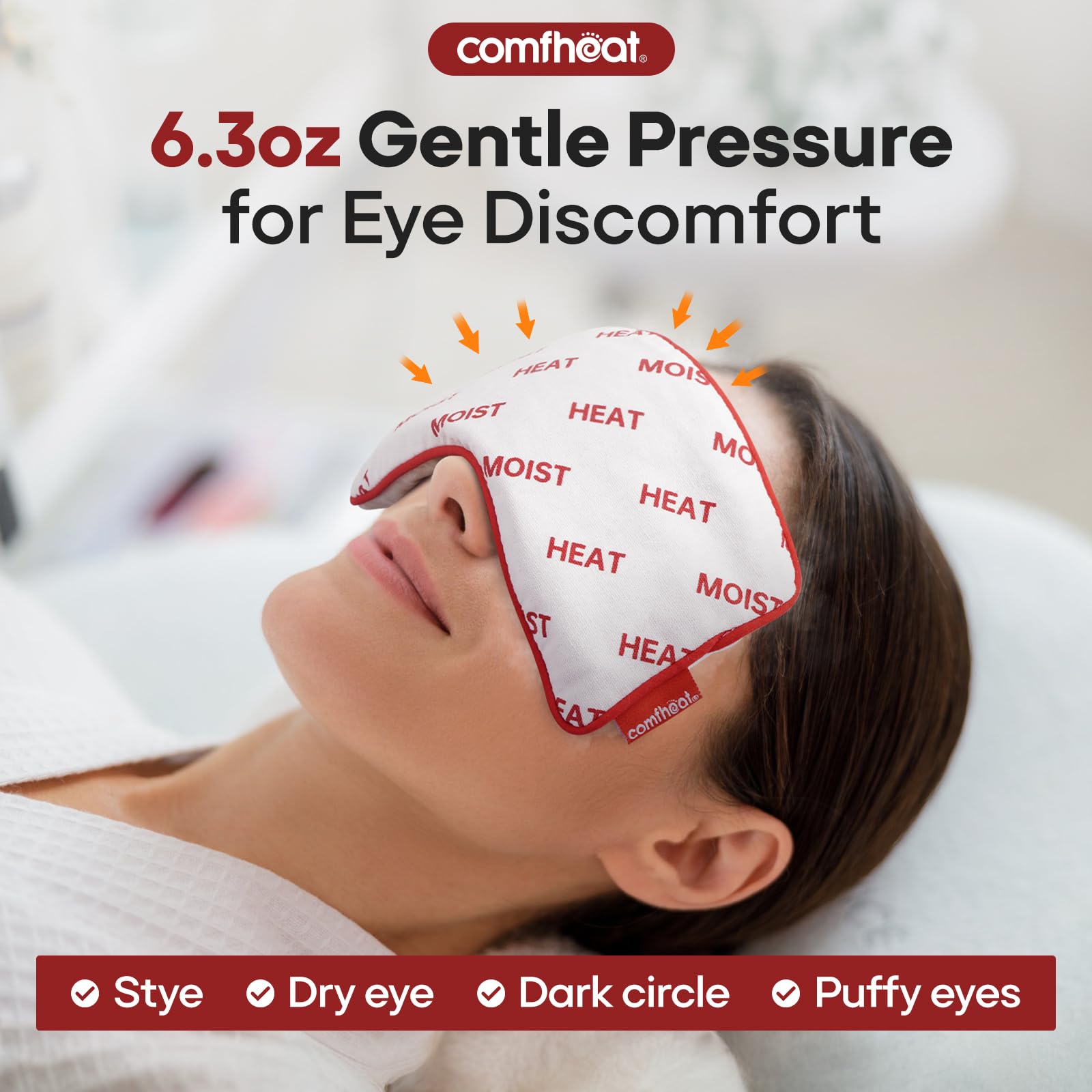 Almohada para ojos Comfheat enfriando para sensación refrescante