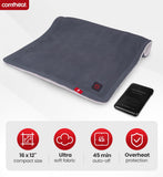 Comfheat almohadilla calor gris para uso en casa y fuera.