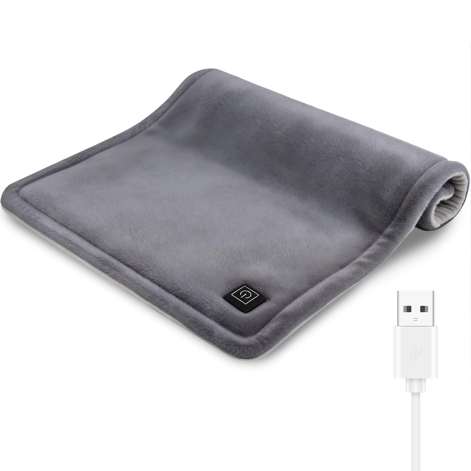 Almohadilla térmica USB Comfheat para viaje, calor cómodo en movimiento.