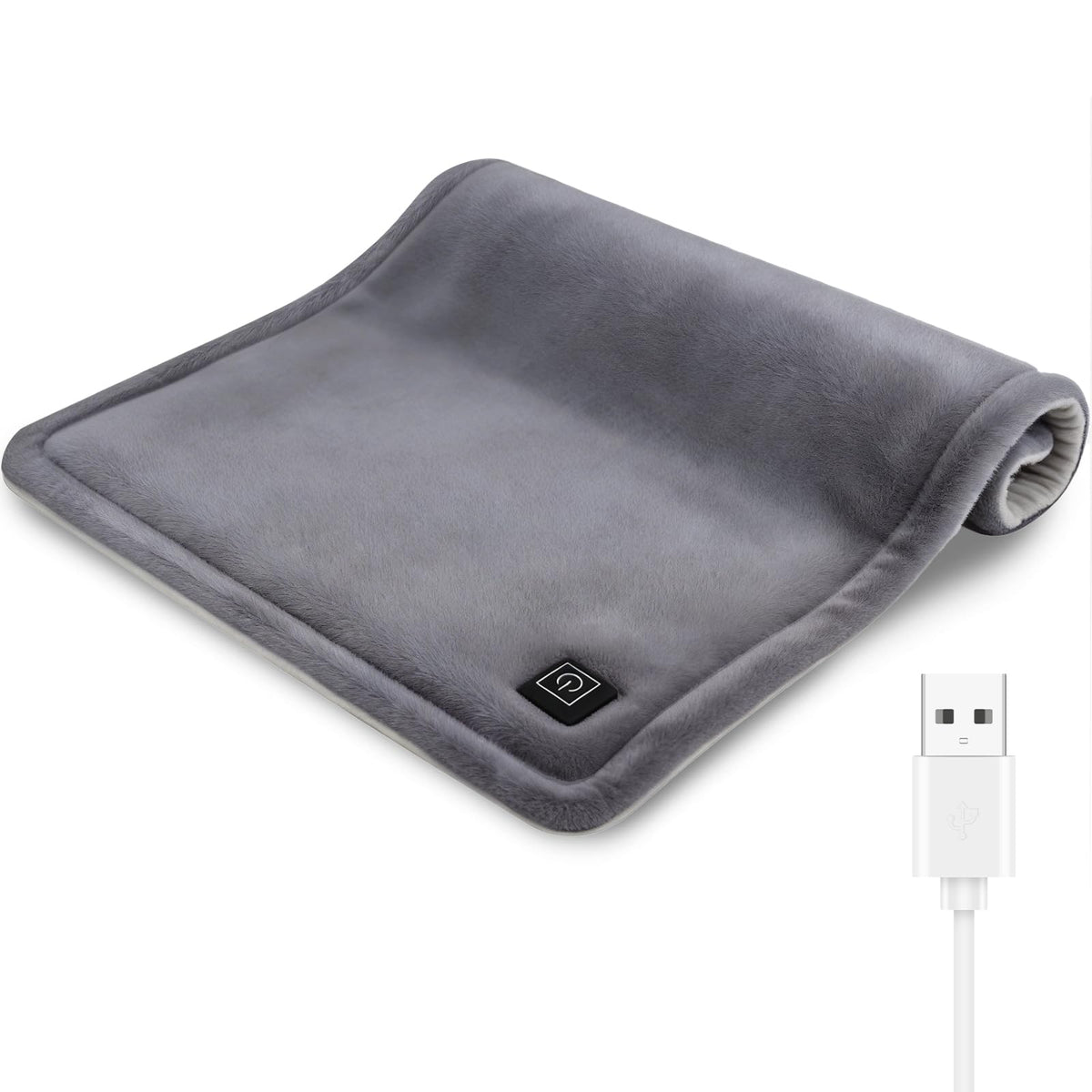 Almohadilla térmica USB Comfheat para viaje, calor cómodo en movimiento.