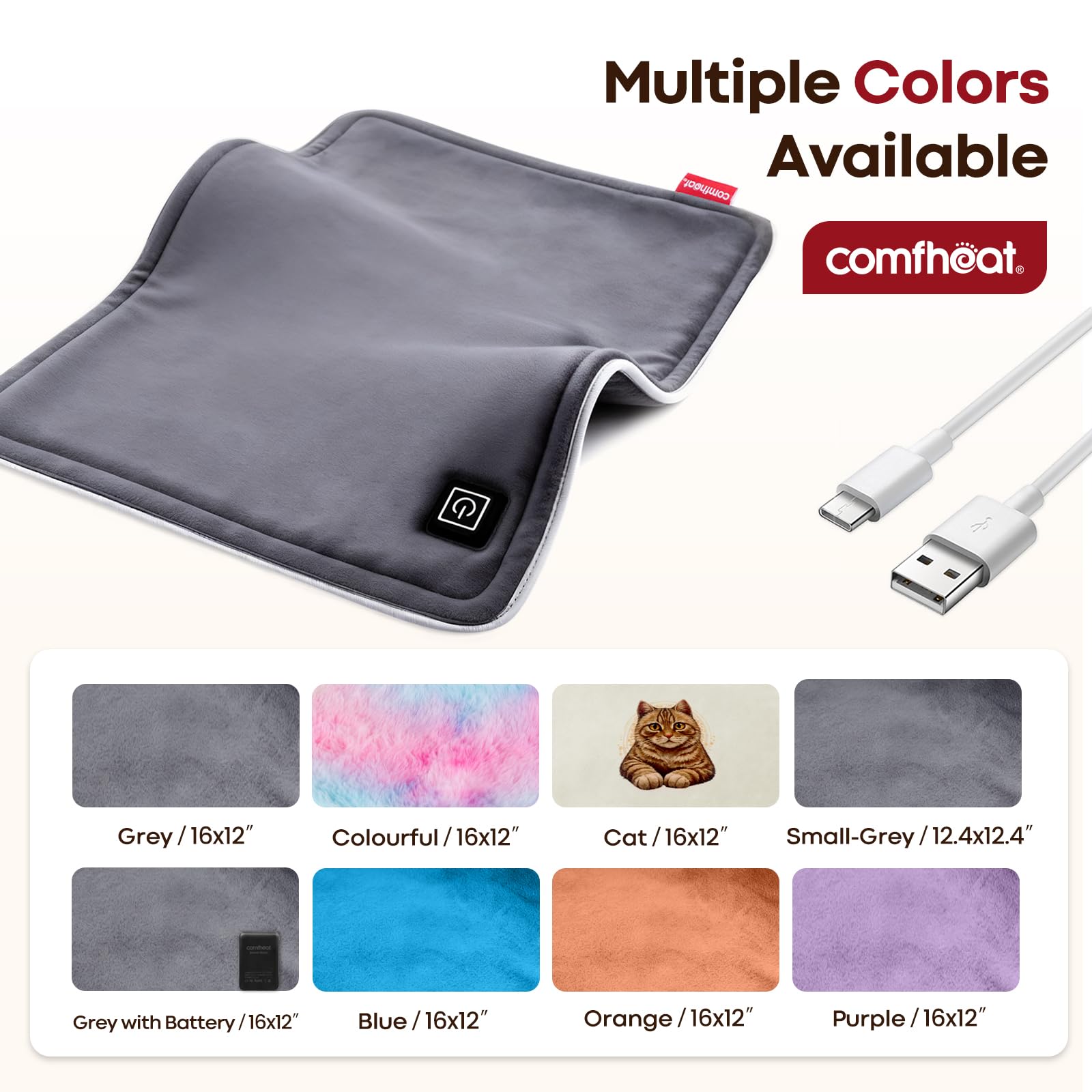 Apagado automático a 45 minutos de Comfheat para seguridad y ahorro.