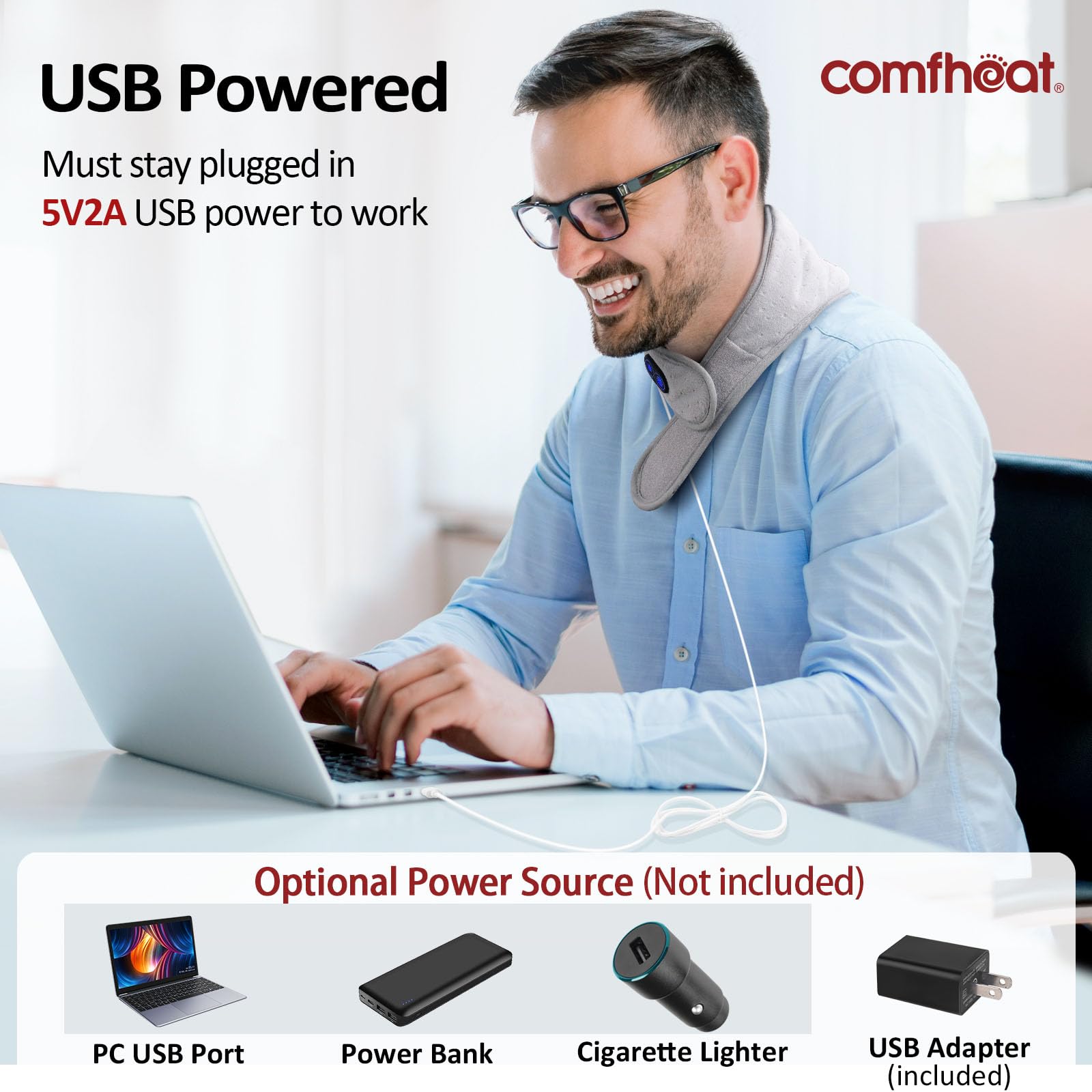 Comfheat apagado automático para uso seguro y conveniente.
