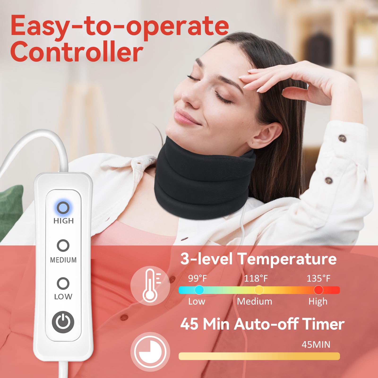 Comfheat cable USB largo: calor portátil para casa, coche y viaje