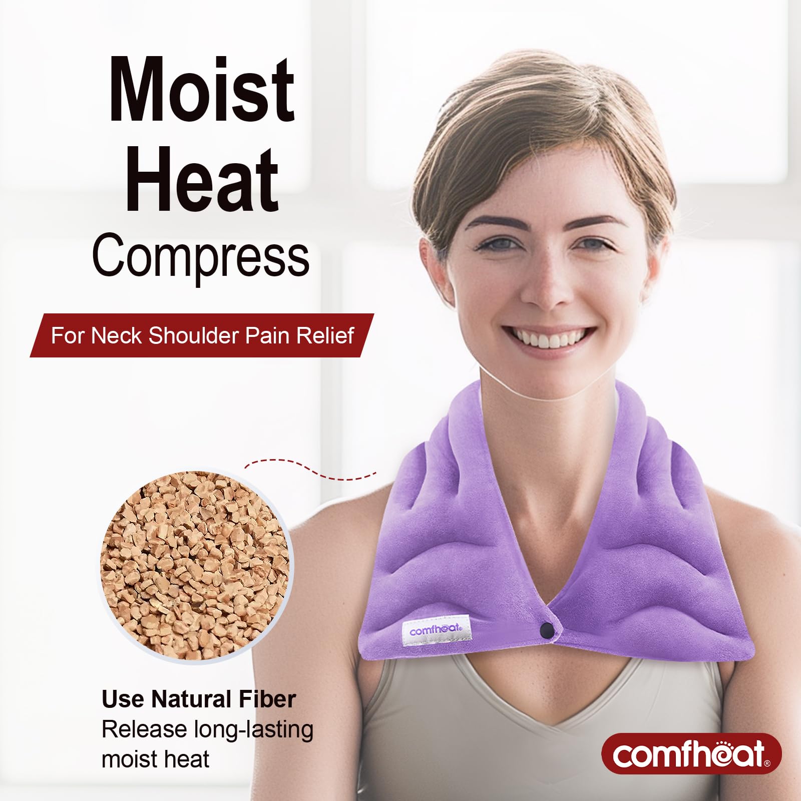 Comfheat calentador cuello dimensiones 25x5-7 pulgadas para ajuste cómodo