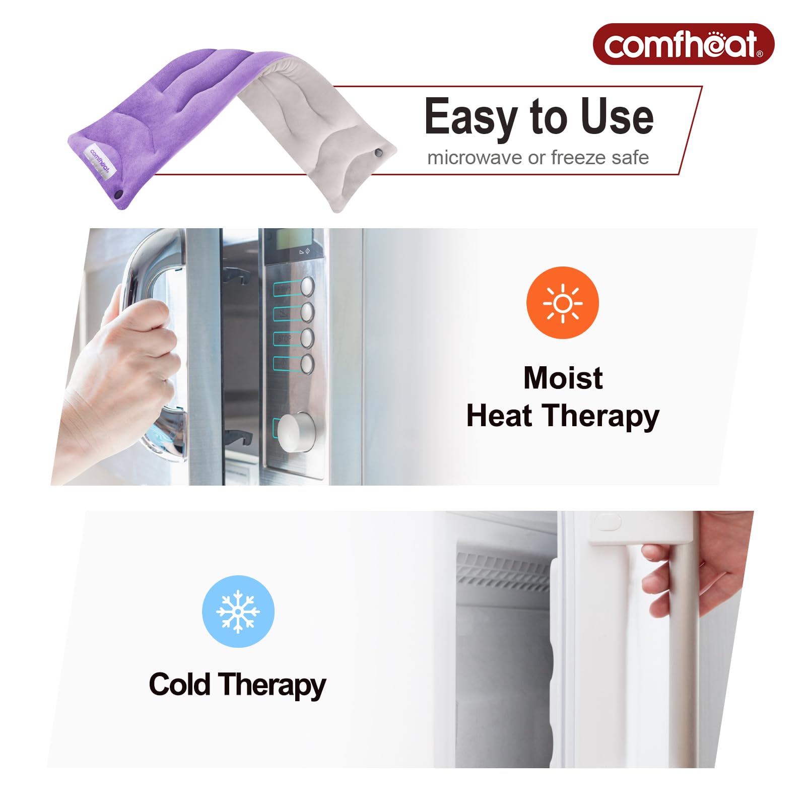 Comfheat calentador cuello tejido morado para confort suave