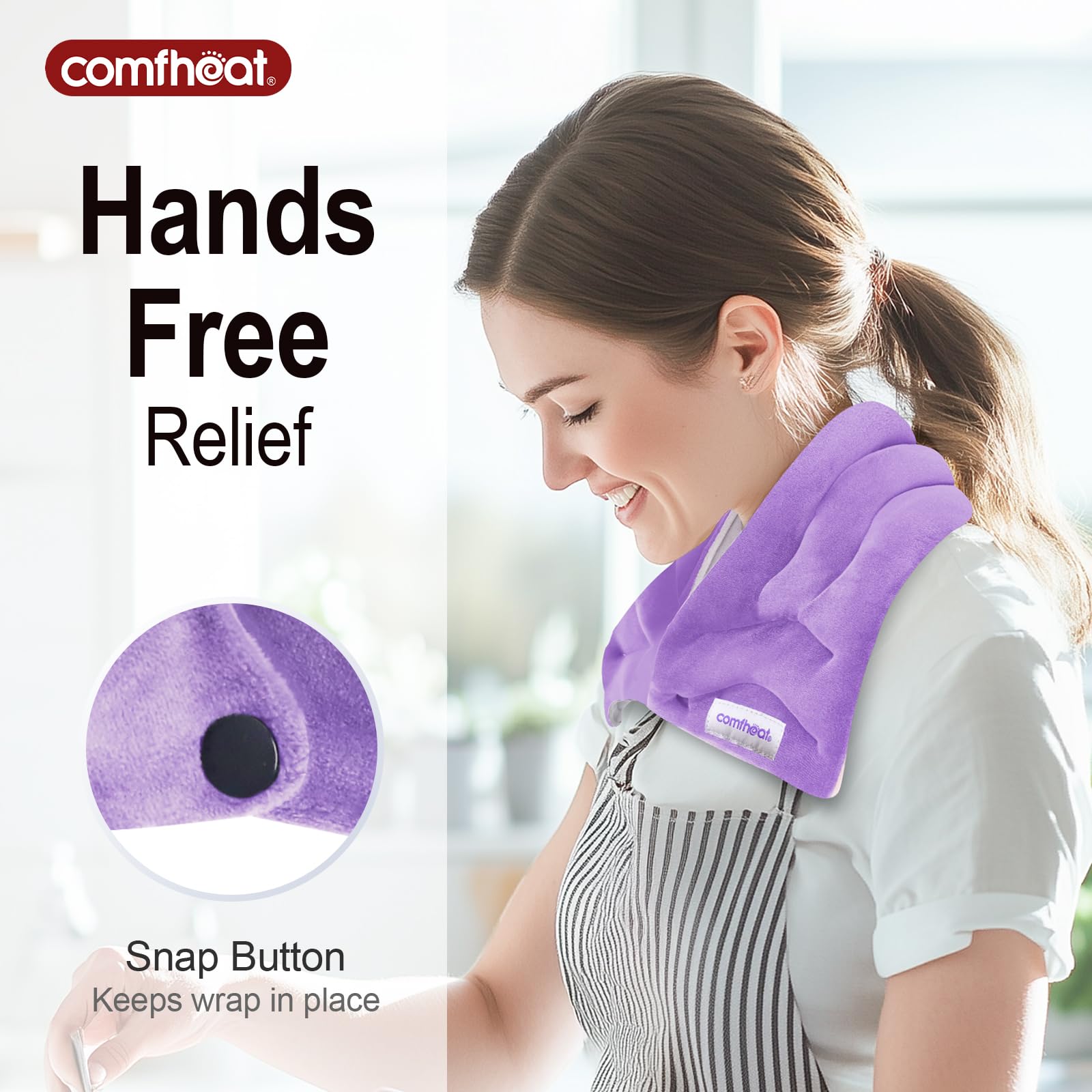 Comfheat calentador cuello uso para hombros y cuello con diseño cómodo