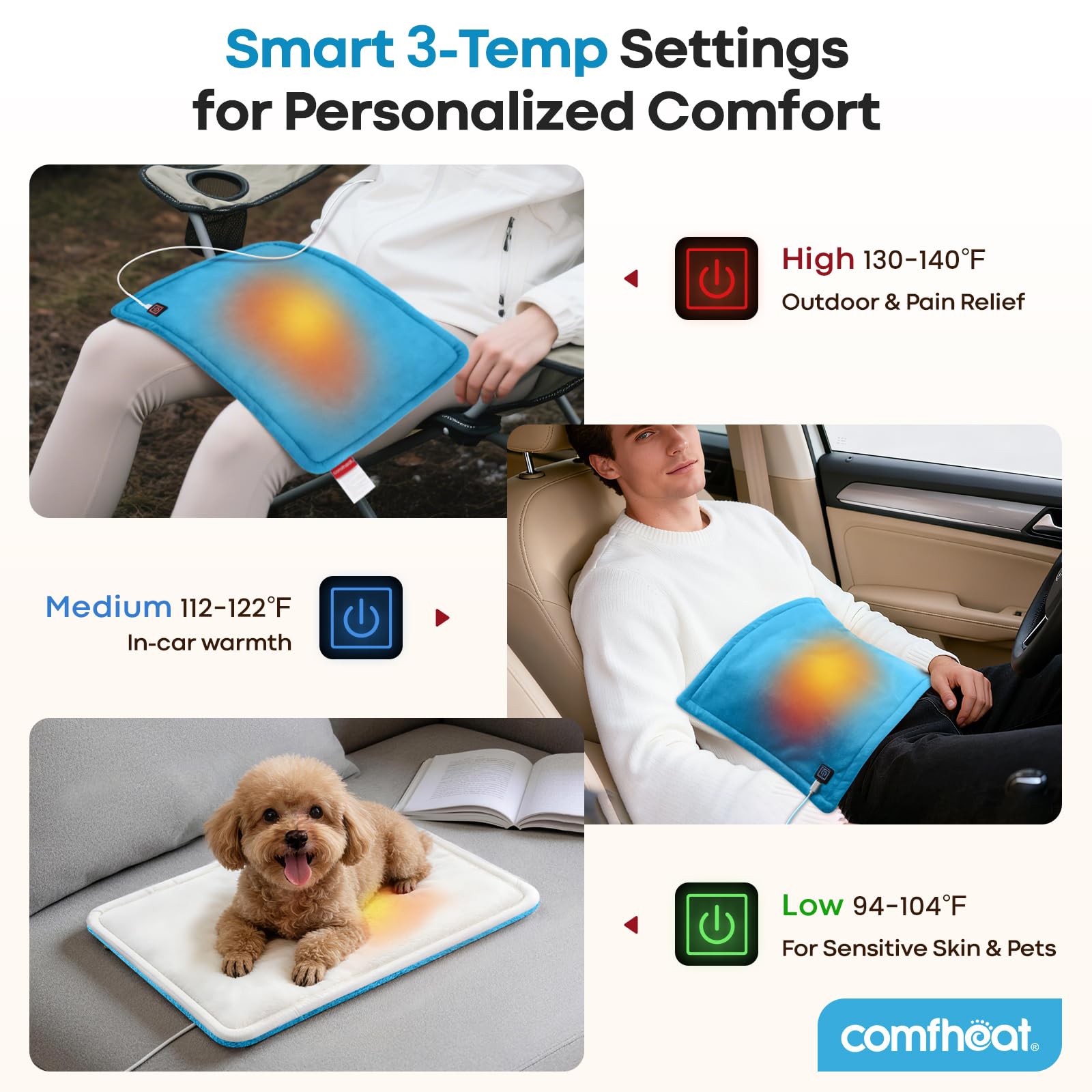 Comfheat control de calor con 3 niveles para confort personal