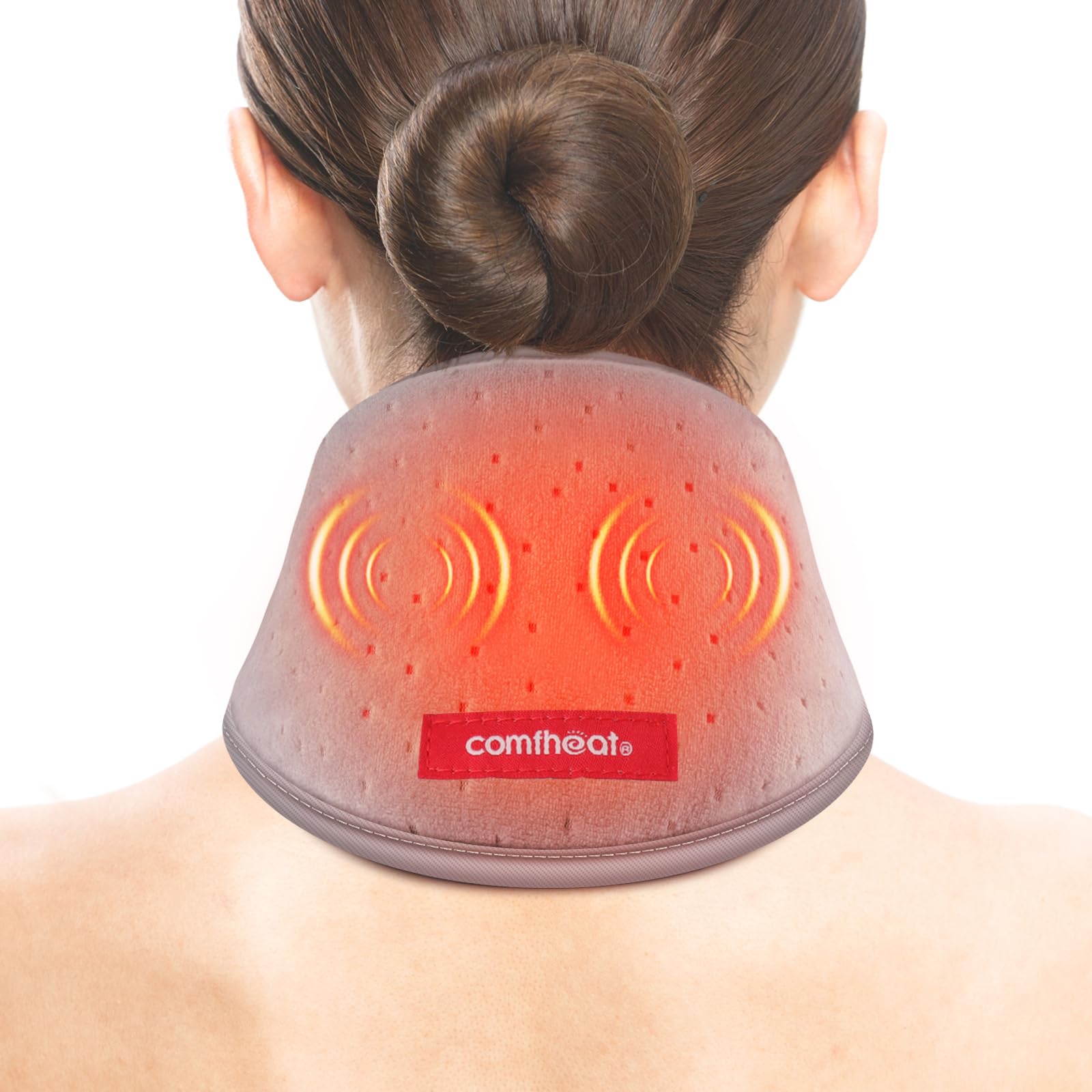 Comfheat cuello calentador con masaje por vibración para relajar músculos.