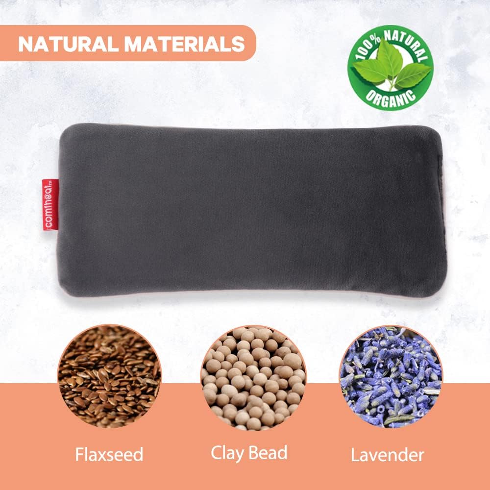 Comfheat funda lavable para cojin ocular lavanda, fácil de limpiar.