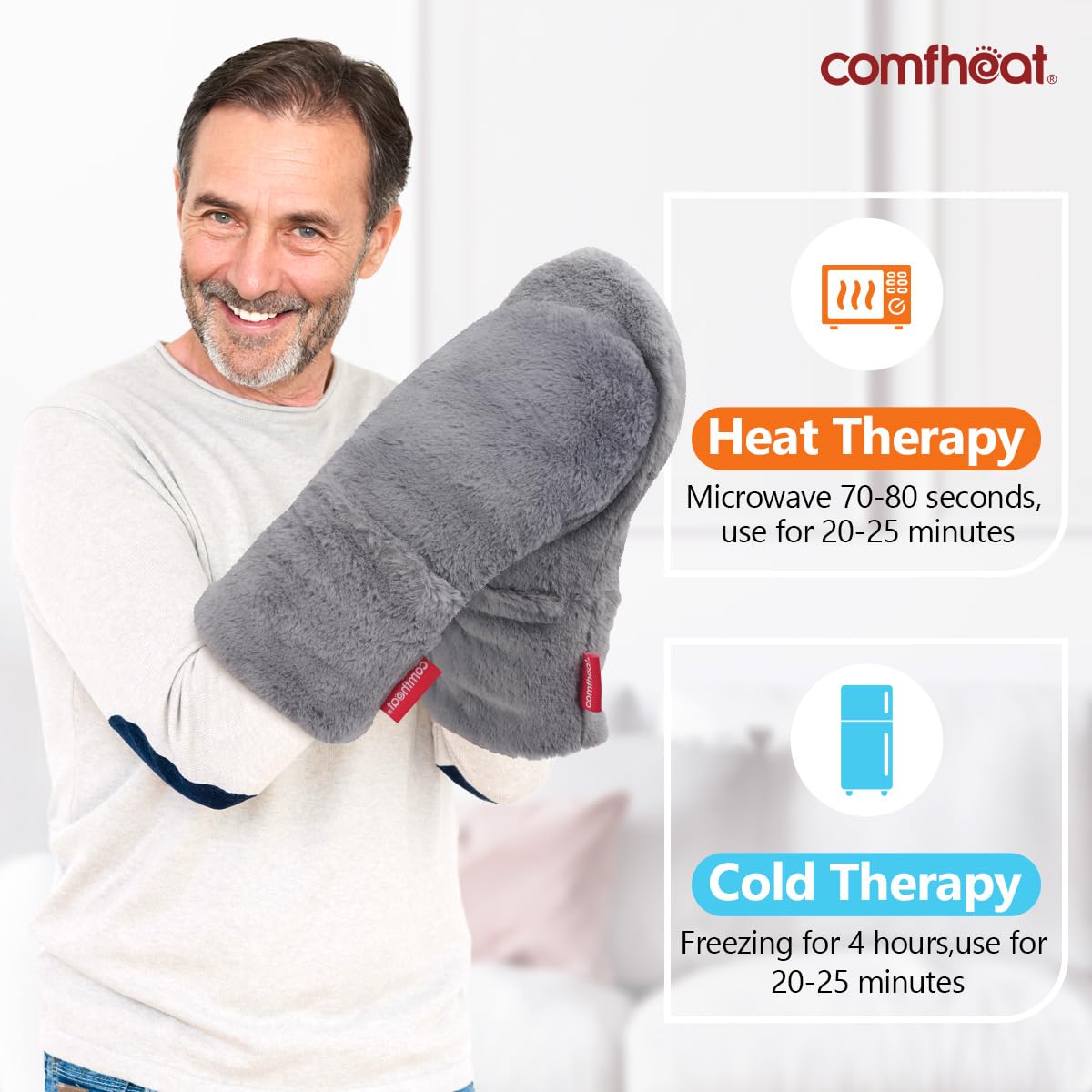 Comfheat guantes microondas 70-80 segundos para calor