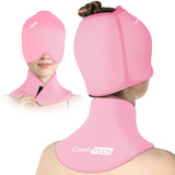 ComfiTECH gorro de hielo para cabeza y cuello rosa, enfriamiento cómodo.