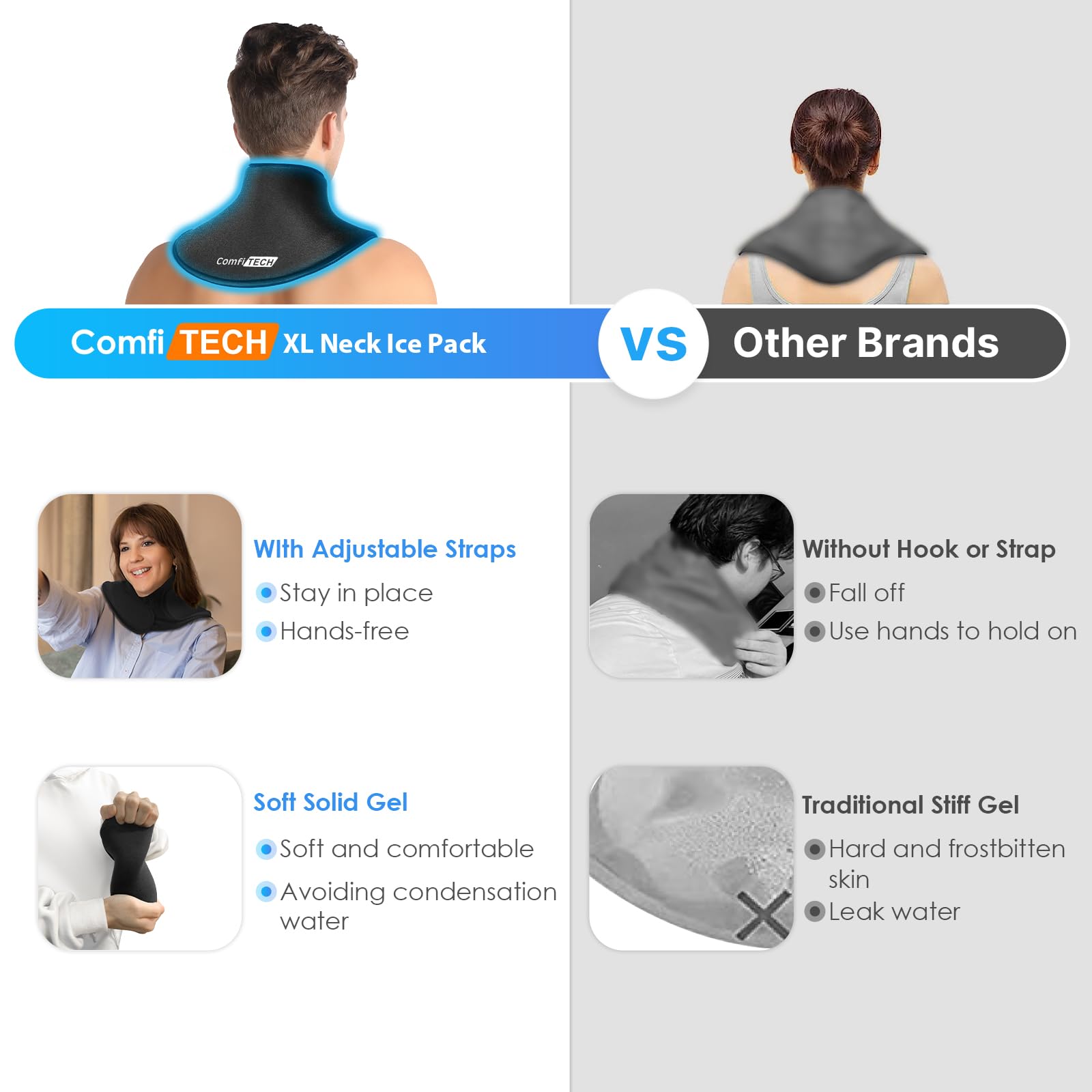 ComfiTECH ajuste ceñido en lycra, frío suave y flexible para cuello.