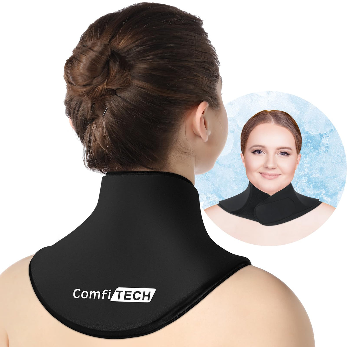 ComfiTECH cuello gel frío con diseño patentado que cubre cuello y espalda.