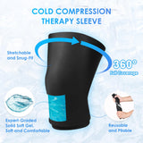 Gel frío suave de ComfiTECH se adapta a la rodilla para cobertura 360°.