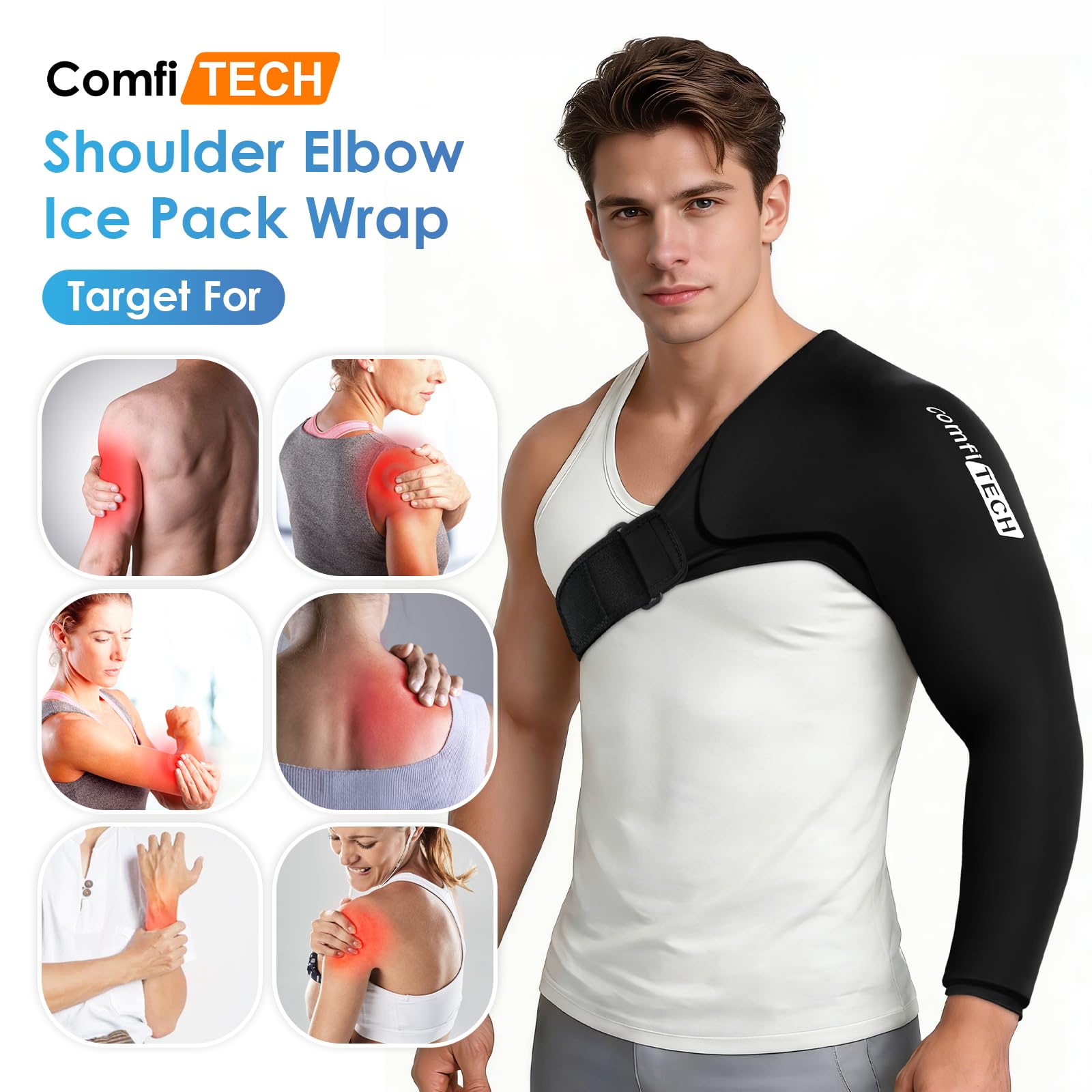 ComfiTECH manga-frio-hombro-brazo-atletas, enfriamiento localizado para recuperación muscular