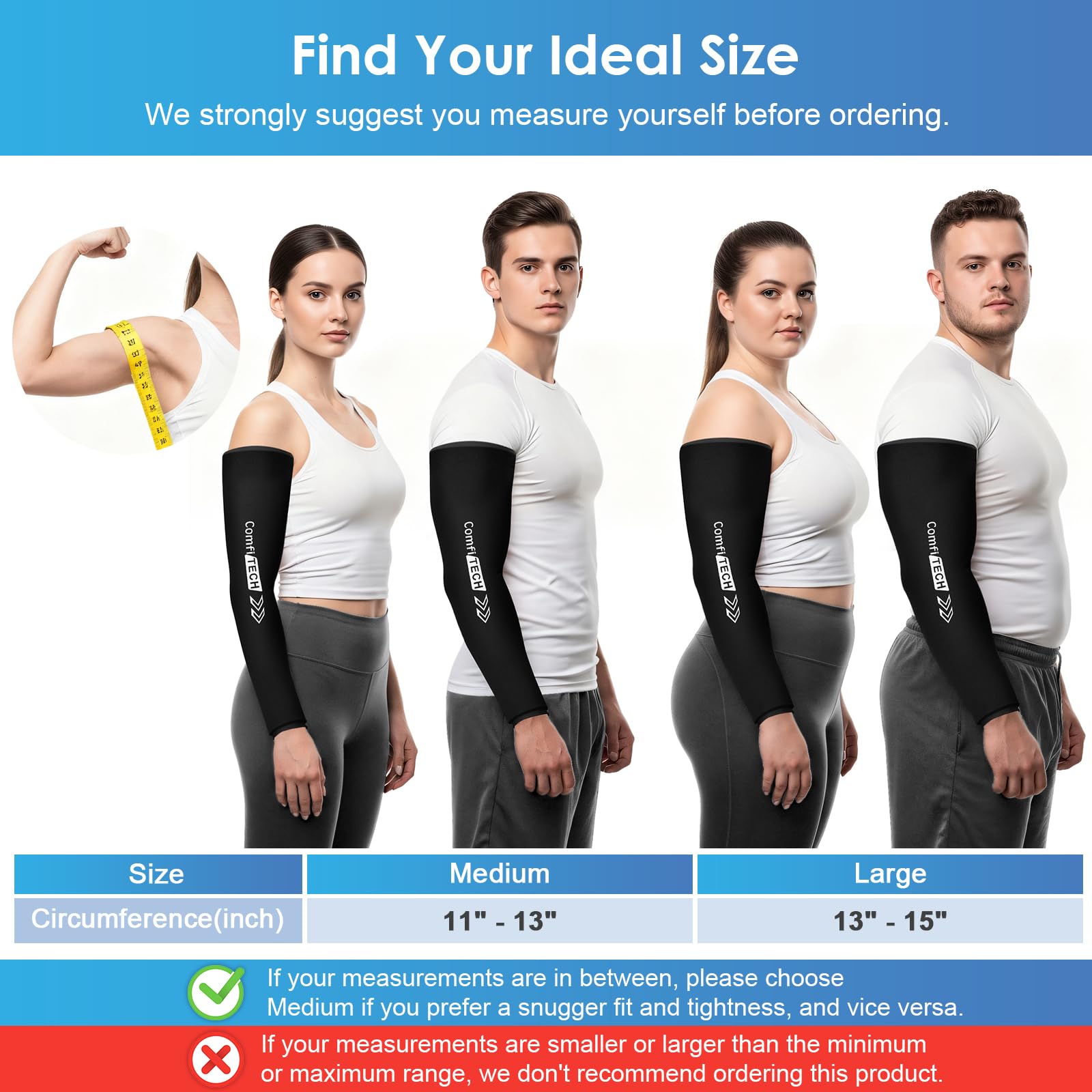 ComfiTECH uso versatil para brazos y piernas