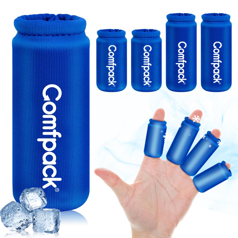 Comfpack: cuatro mangas de gel para dedos, útiles y reutilizables para uso diario.