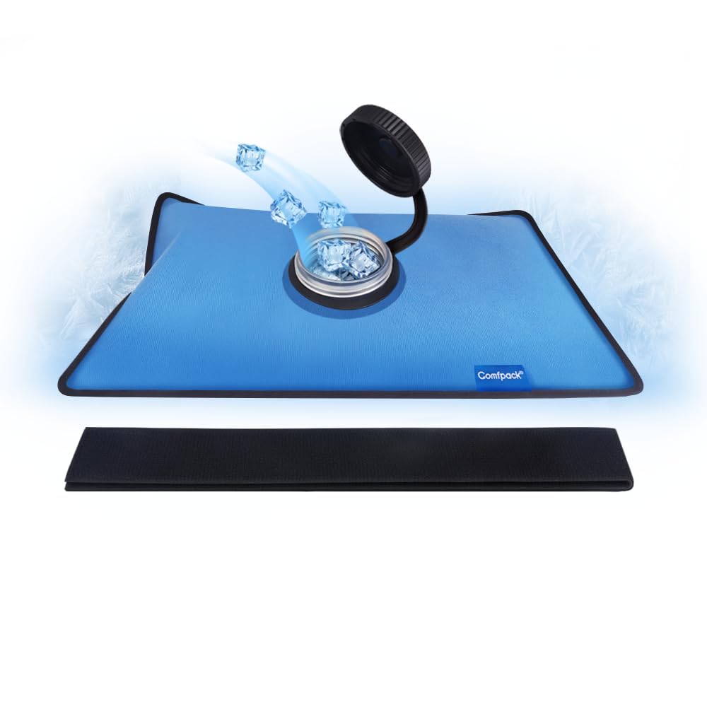 Comfpack bolsa de hielo reutilizable con tapa para uso seguro y sin fugas.