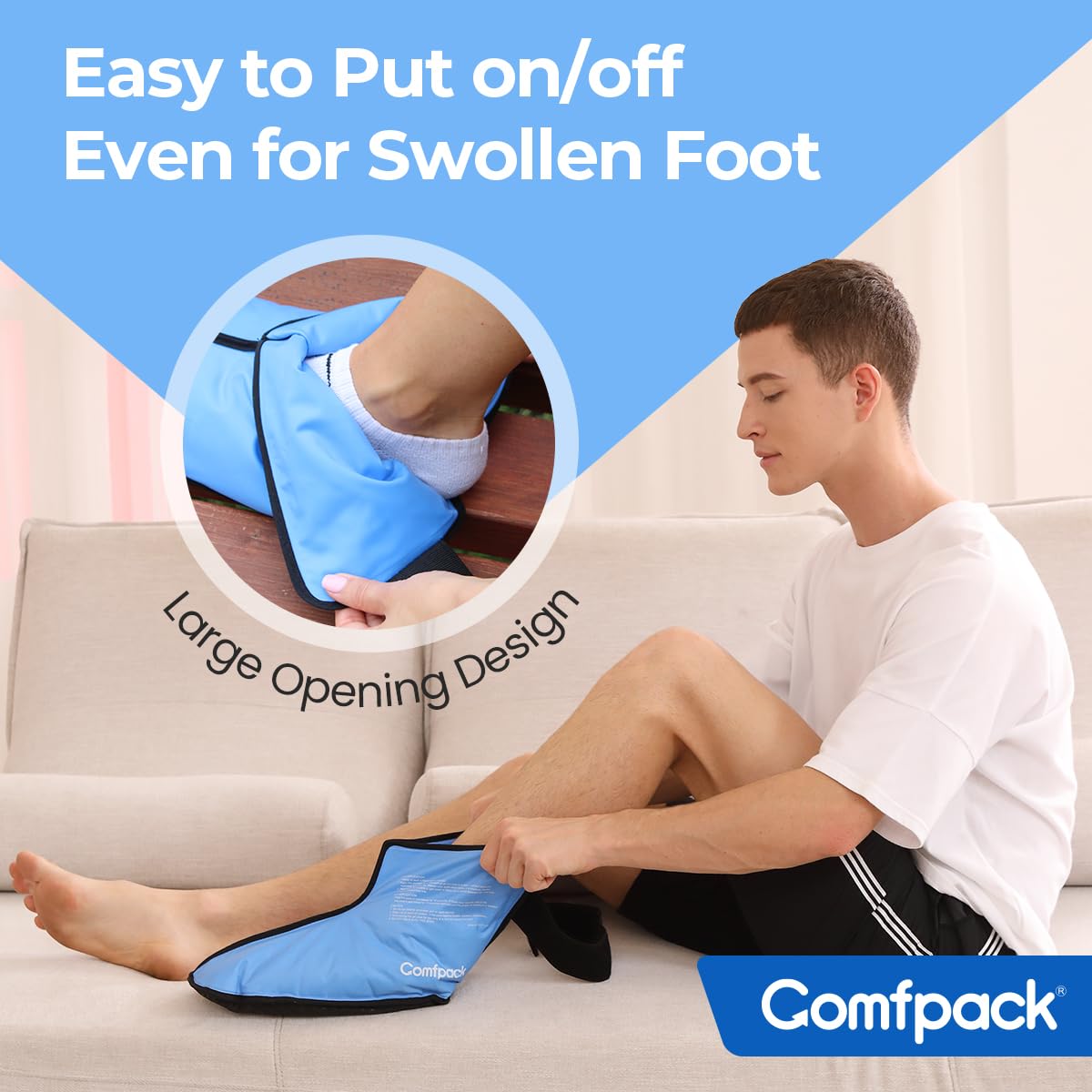 Comfpack bota fría con correa de velcro mantiene el ajuste cómodo.