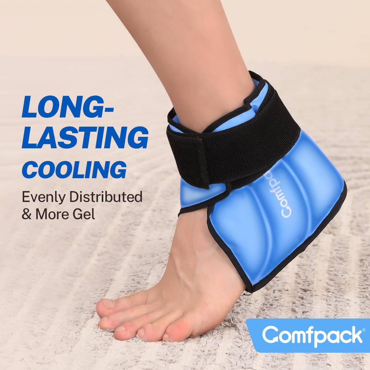 Comfpack congelado-flexible se adapta a la forma del pie.