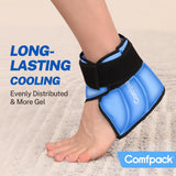 Comfpack congelado-flexible se adapta a la forma del pie.