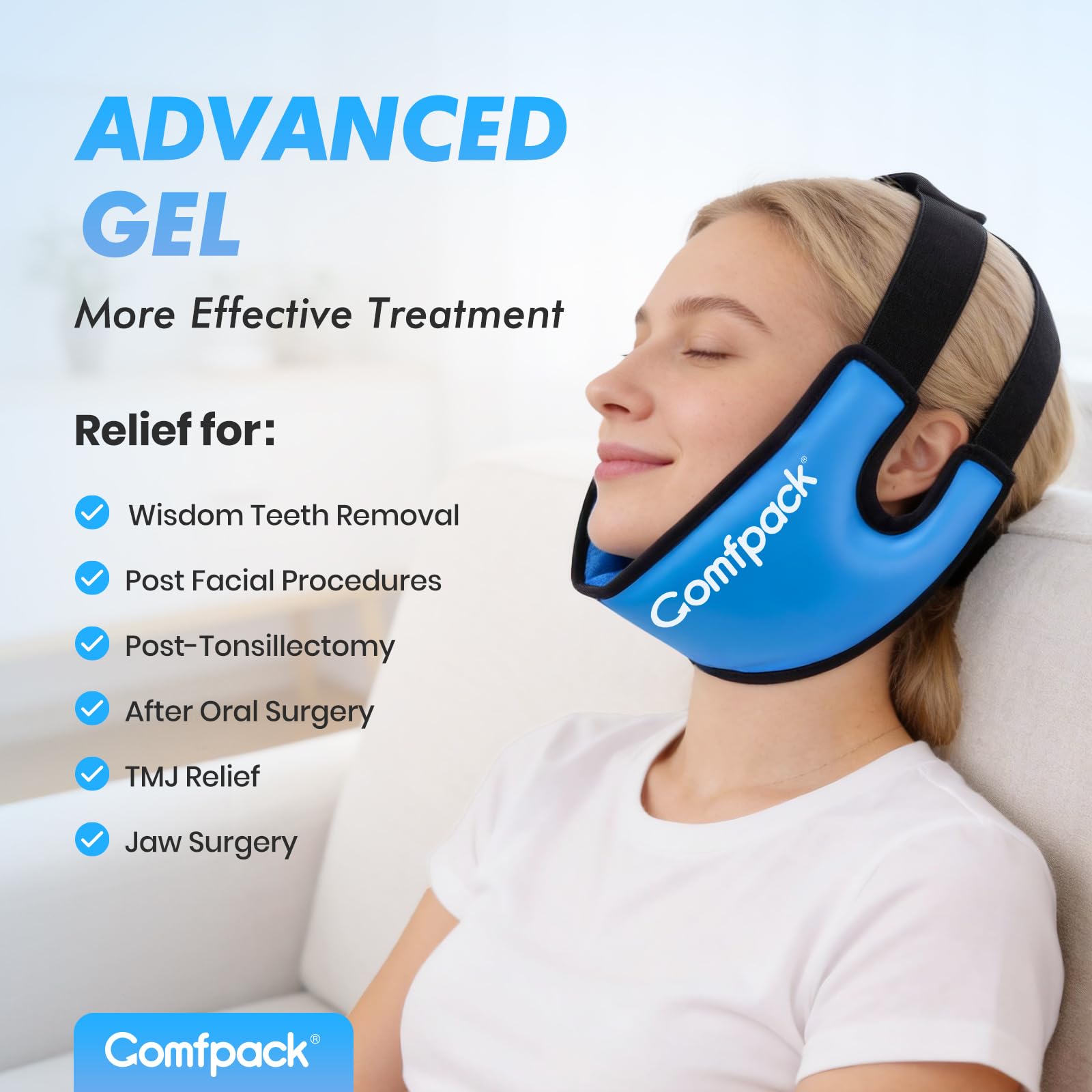 Correas cruzadas de Comfpack, ajuste seguro y estable.