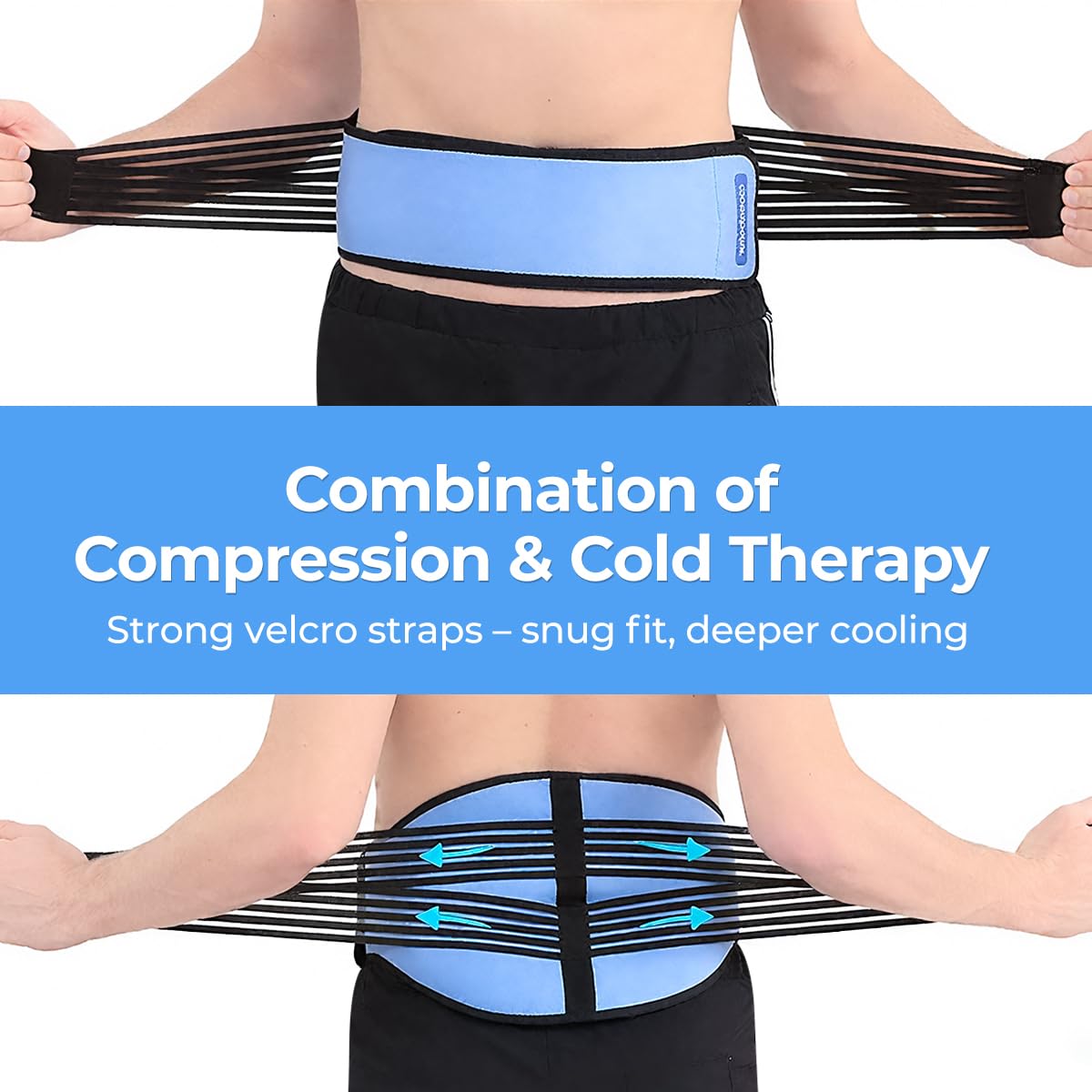 Comfpack correas de tensión ajustables para mayor compresión y ajuste preciso.