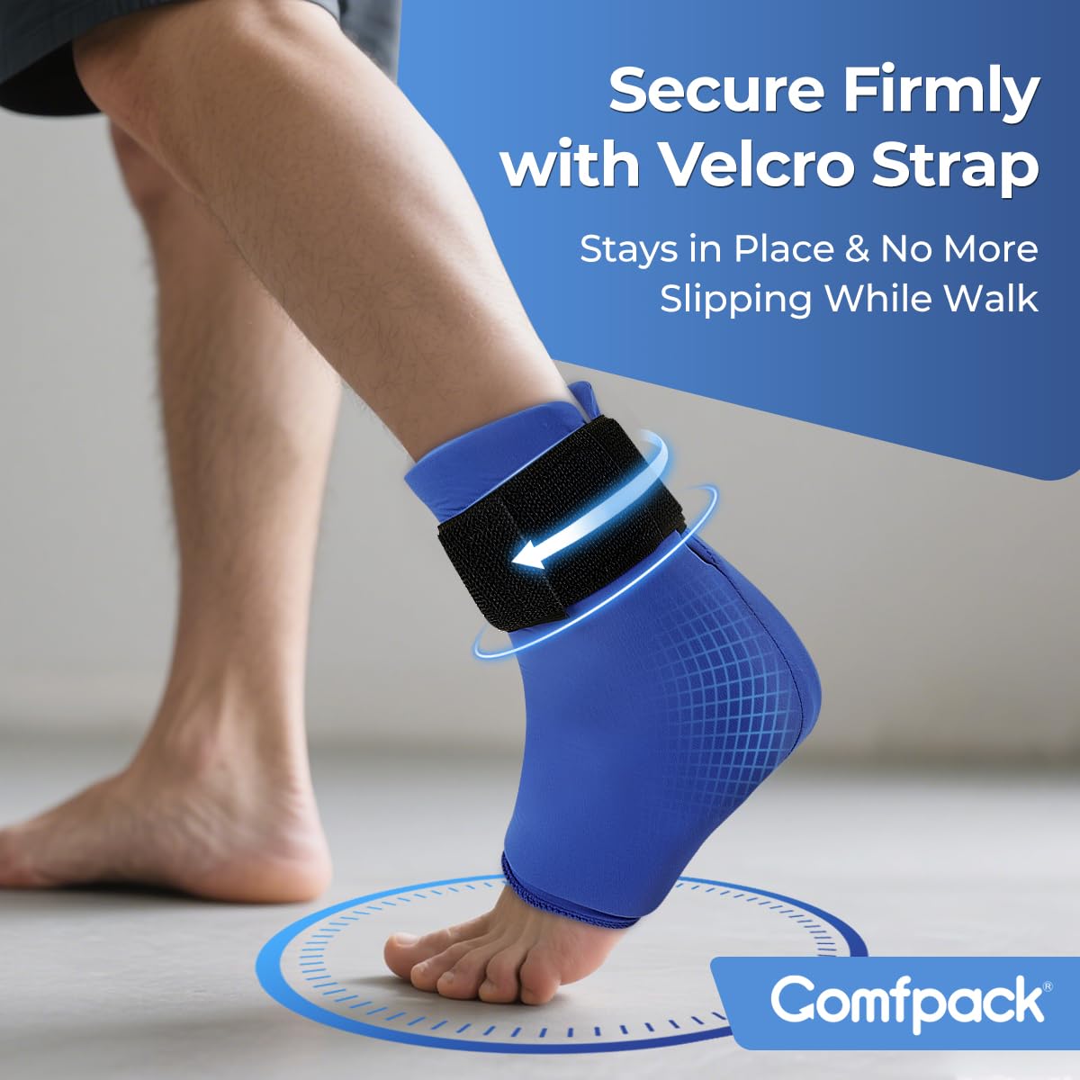 Comfpack diseño-ajuste-gancho-bucle: fijación segura para uso cómodo.
