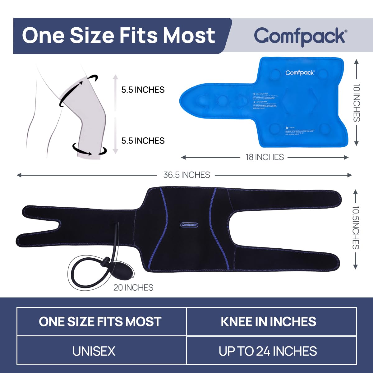Comfpack diseño antiresbalante para uso cómodo y estable.