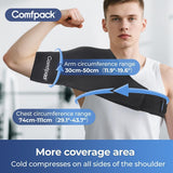 Comfpack diseño ergonómico para ajuste cómodo en hombro.