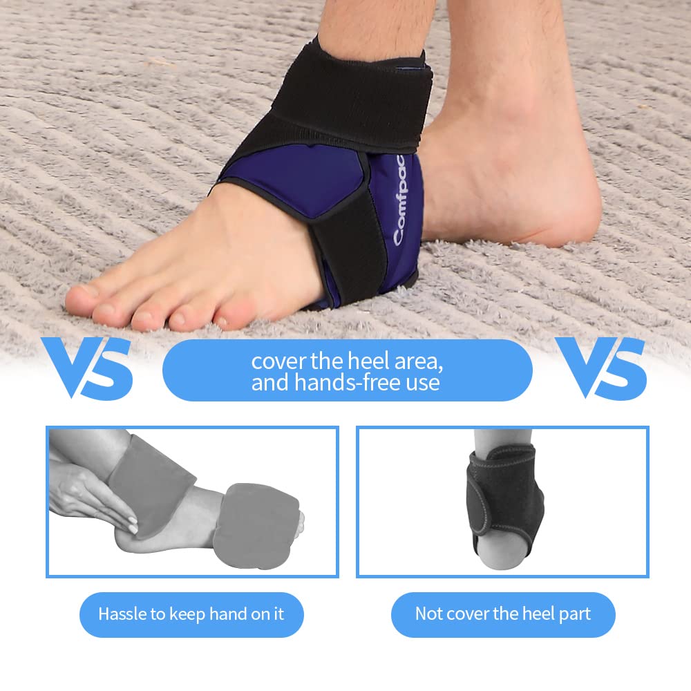 Comfpack diseño ergonómico para tobillo; ajuste cómodo.