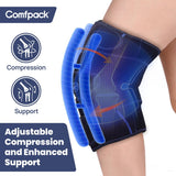 Comfpack gel desmontable 360: terapia para frente y detrás de la rodilla.