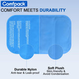 Comfpack diseño reversible con forro suave: confort y fácil limpieza.