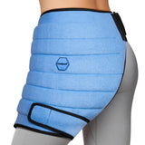 Comfpack hielo cadera con correa amplia, ajuste seguro para uso posquirúrgico.