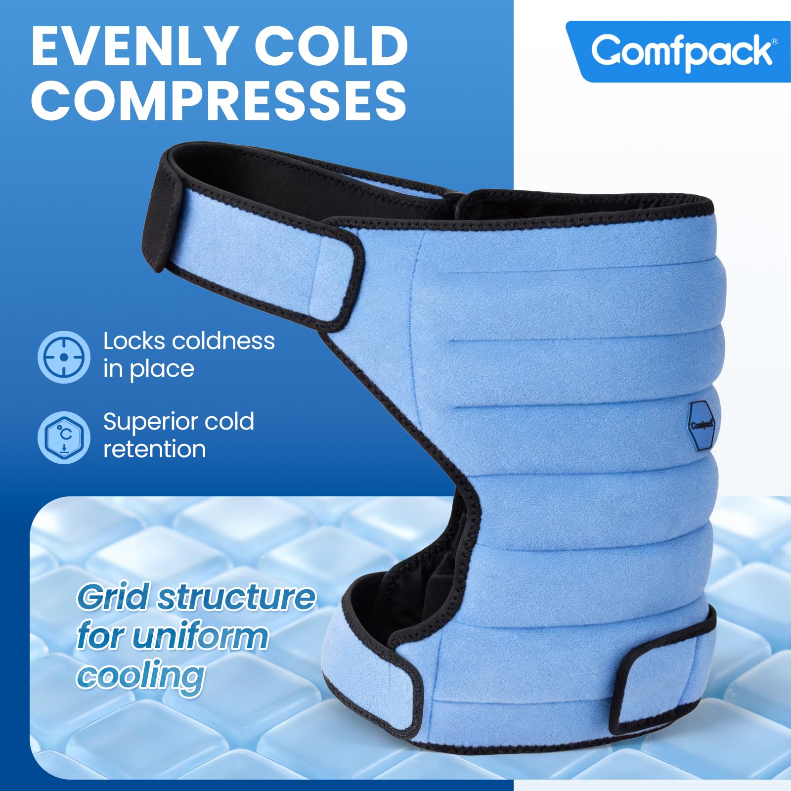 Comfpack hielo cadera bolsa de almacenamiento prolonga vida útil.