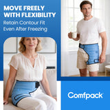 Comfpack hielo cadera cobertura uniforme para enfriamiento.