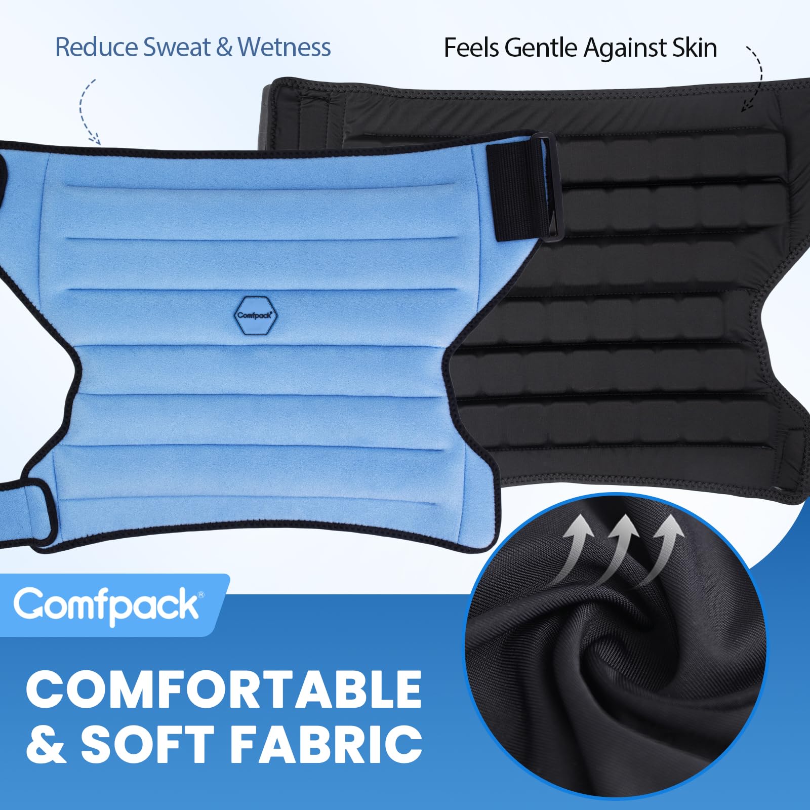 Comfpack hielo cadera pensado para deportistas en recuperación.