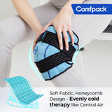 Comfpack: tamaño grande cubre toda la rodilla y áreas cercanas.