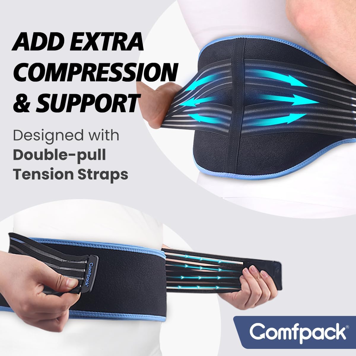 Comfpack neopreno transpirable mantiene la cintura fresca durante uso prolongado