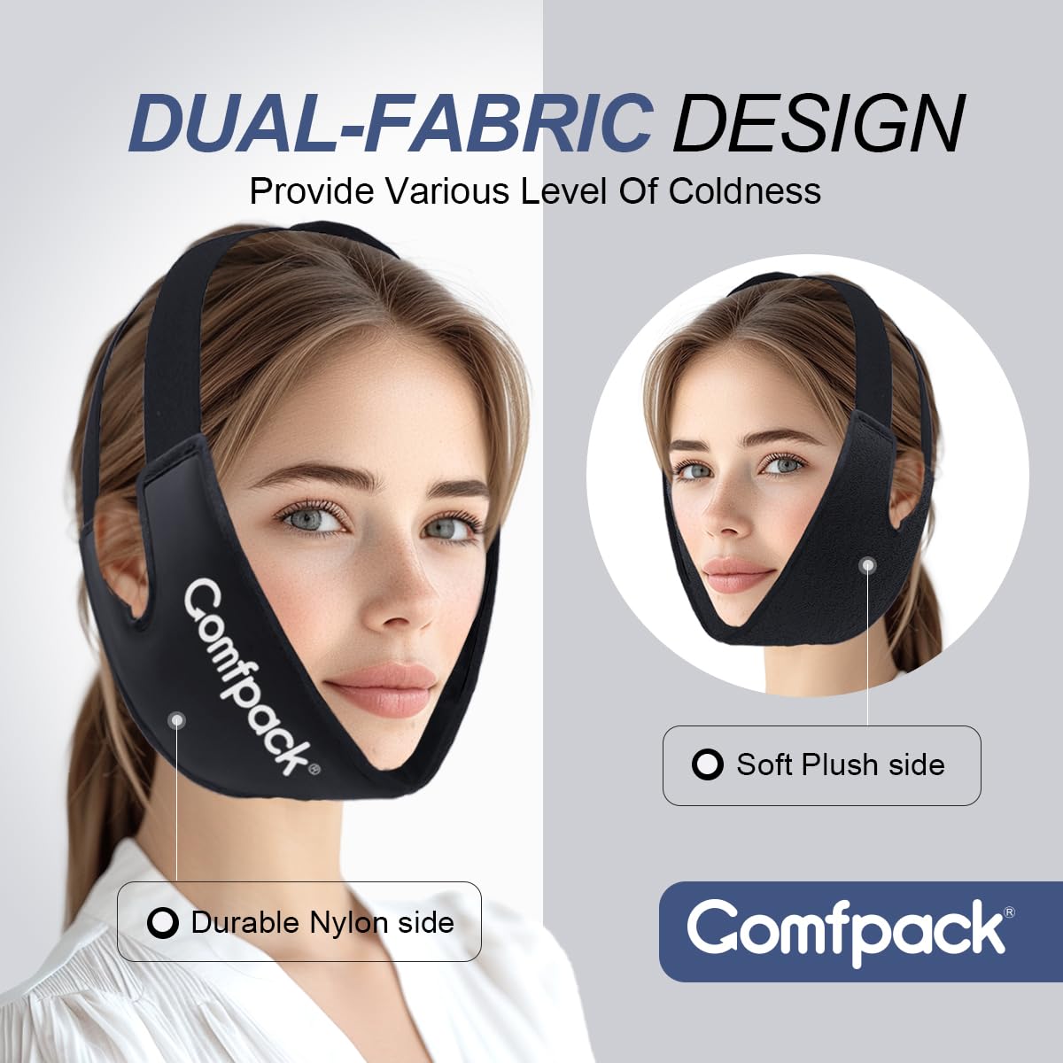 Comfpack tamaño grande 34x13 cm cubre mandíbula y parte de la cara.