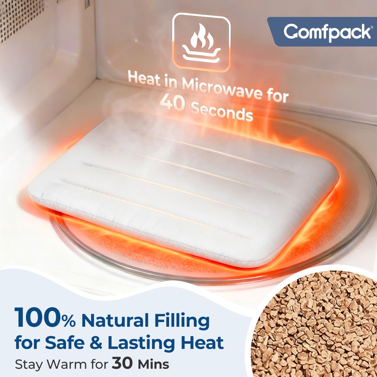 Comfpack terapia calor humedad para rodilla: confort suave diario.