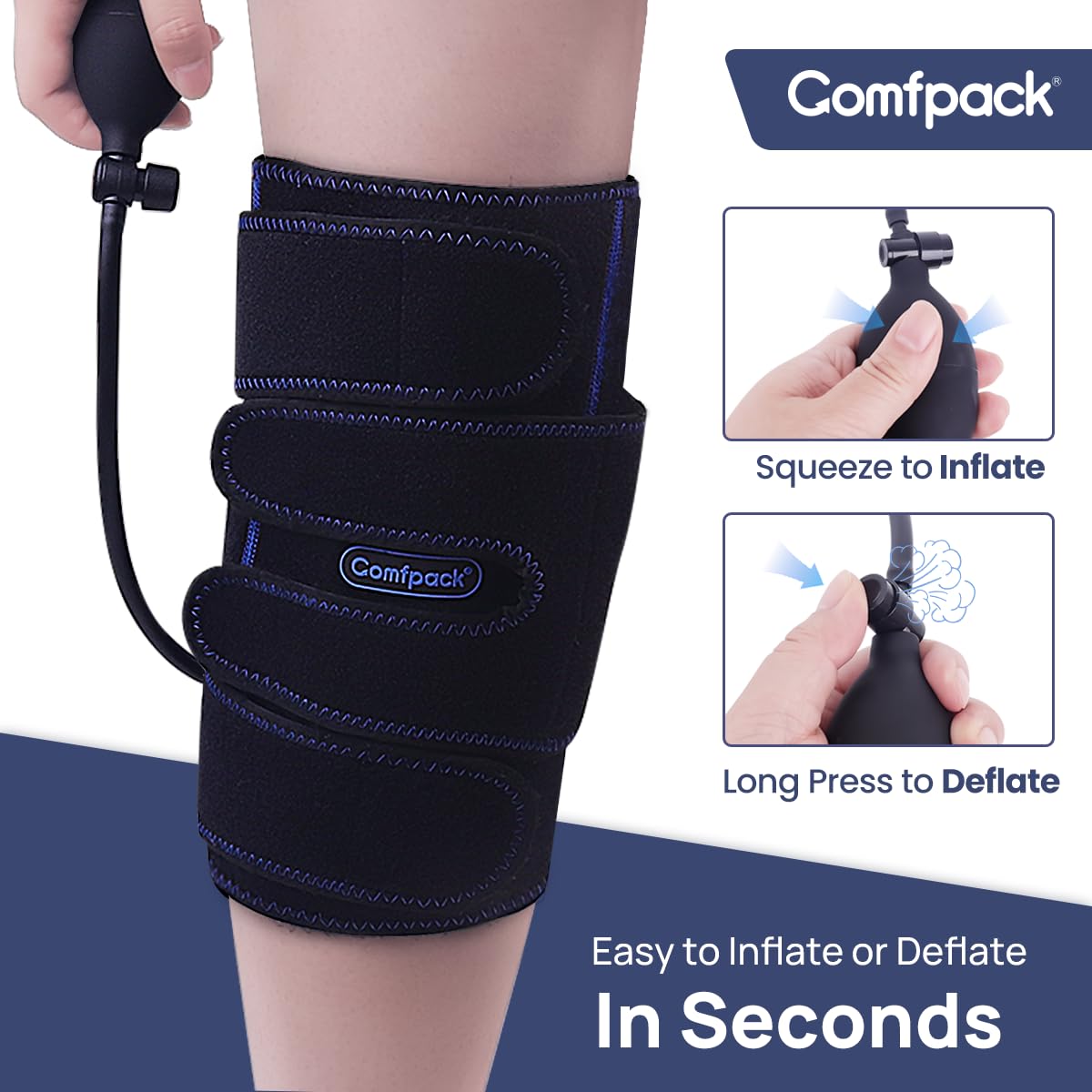 Comfpack terapia fría/caliente 360° para la rodilla.