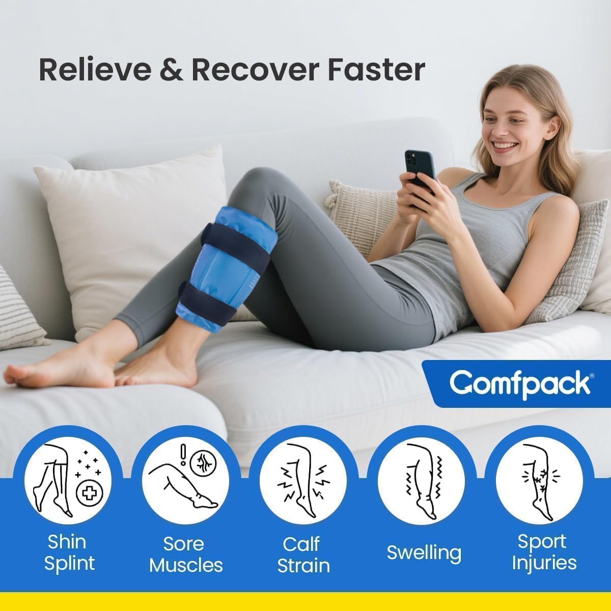 Comfpack terapia fría y compresión 2 en 1 con ajuste personalizado.