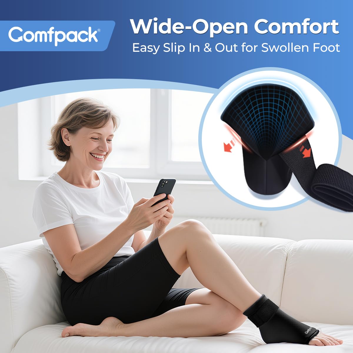 Comfpack terapia-frio-calor-tobillo: terapia versátil para comodidad diaria